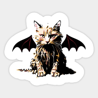 Who’s My Parent? Bat x Cat Funny Meme Sticker